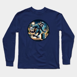 Spray Skater Raccon Long Sleeve T-Shirt